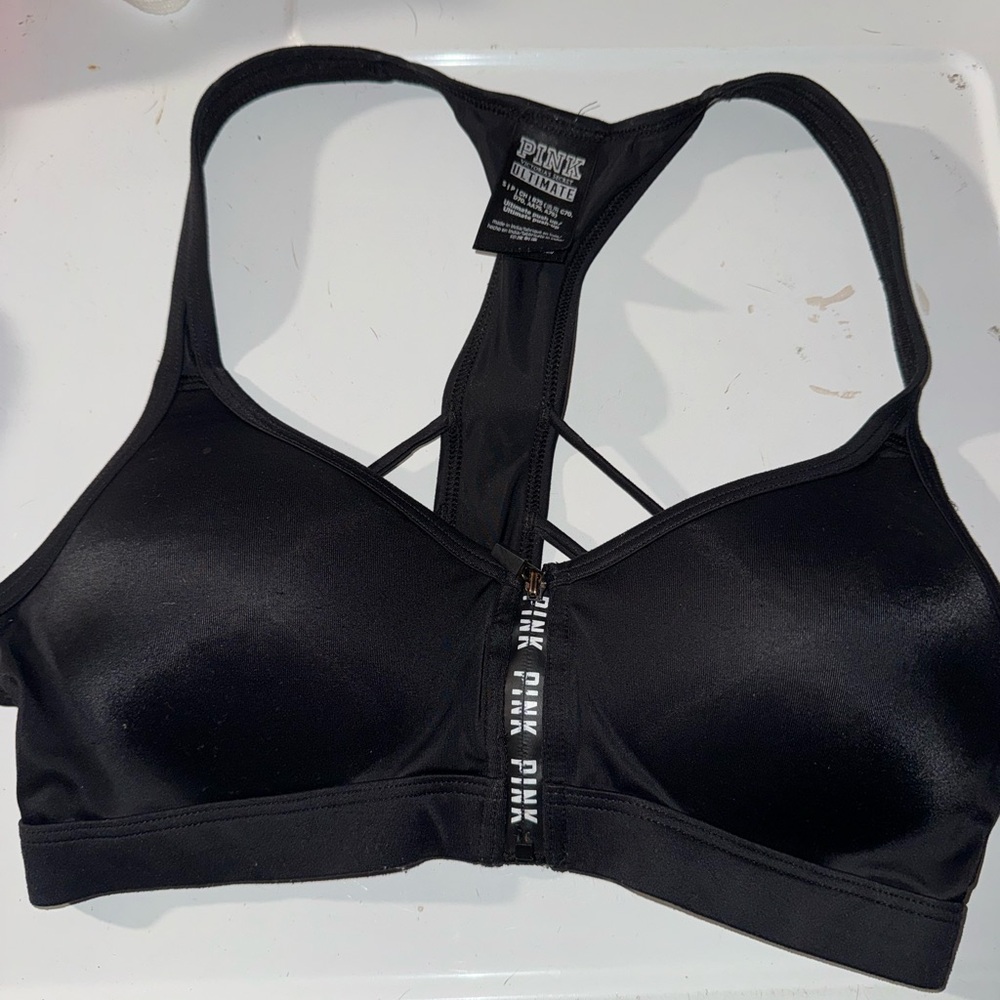 PINK Victoria's Secret Black Sports Bra
